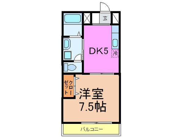 中山手ガ－デンパレスＡ棟の物件間取画像